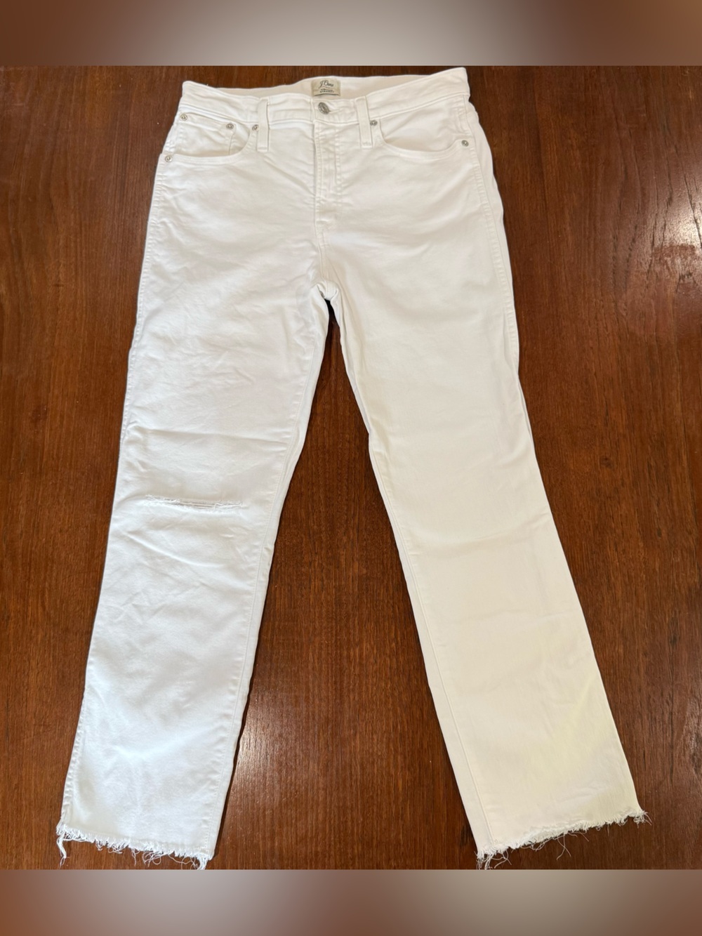 J. Crew White Vintage Straight Leg Jeans